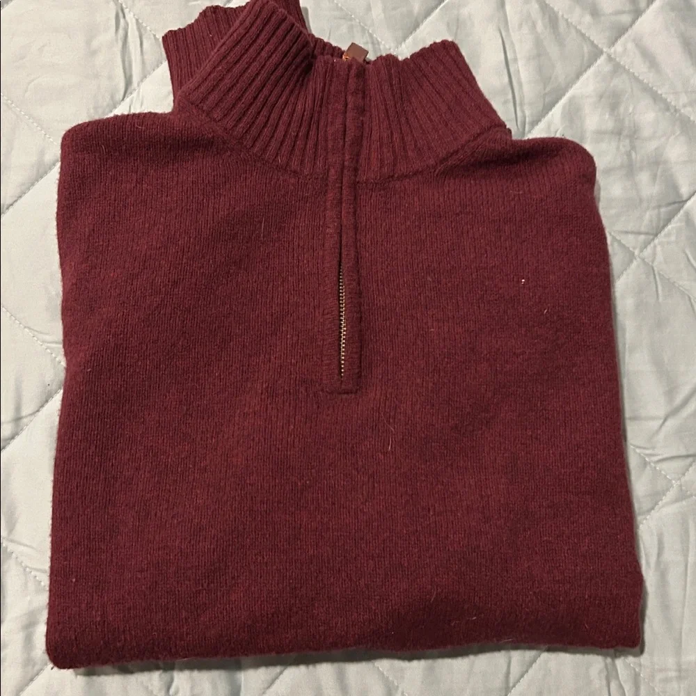 J. Crew Rich Red Lambswool Sweater